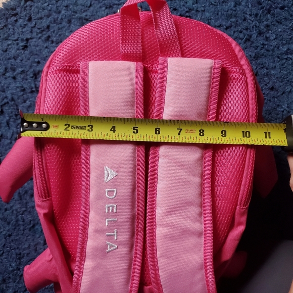 Delta Airlines Pink Kids Backpack Airplane Shaped - Picture 13 of 16